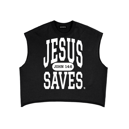 JESUS SAVES Classic | French Terry Boxy Tank Top