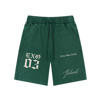 EXO 03 | Mineral Wash Waffle Knit Shorts