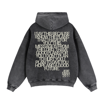 Jeremiah 29:11 | Vintage Zip Boxy Hoodie