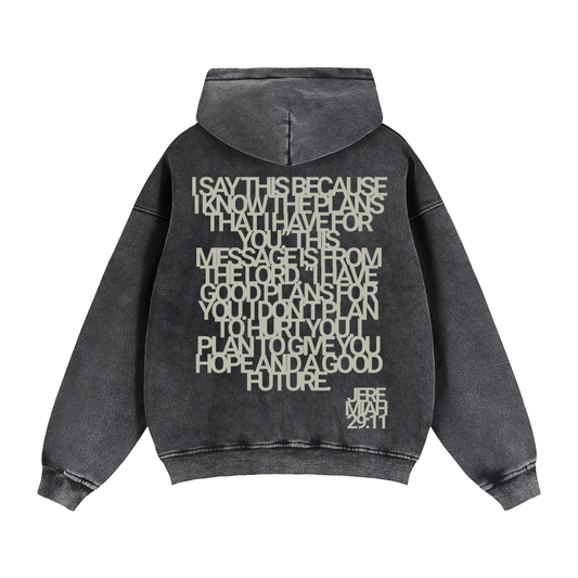 Jeremiah 29:11 | Vintage Zip Boxy Hoodie