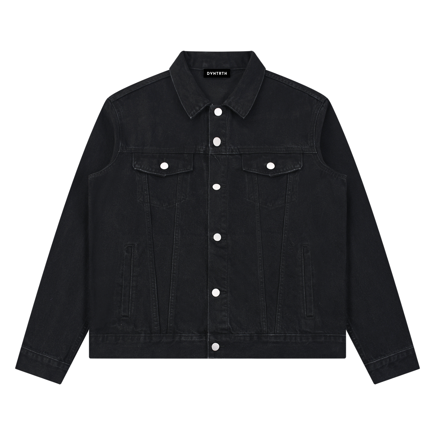 Washed Button-Up Denim Jacket