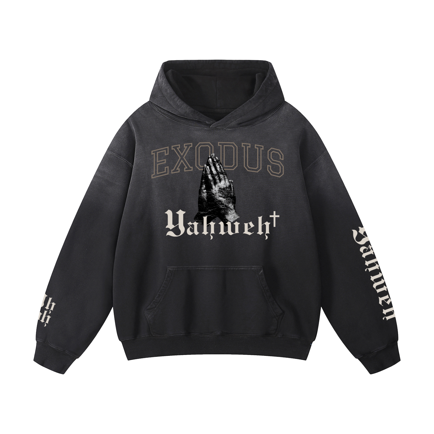 EX III x Yahweh Sunfade Oversized Hoodie