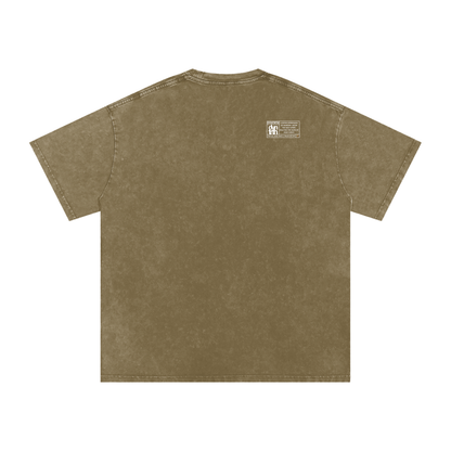 Snow Washed Oversized Cotton T-Shirt