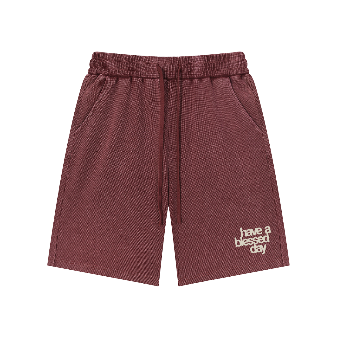 Mineral Wash Waffle Knit Shorts