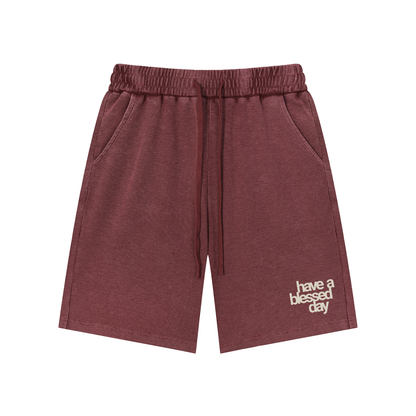 Mineral Wash Waffle Knit Shorts