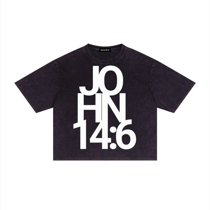 JOHN14:6 | Mineral Wash Boxy Tee