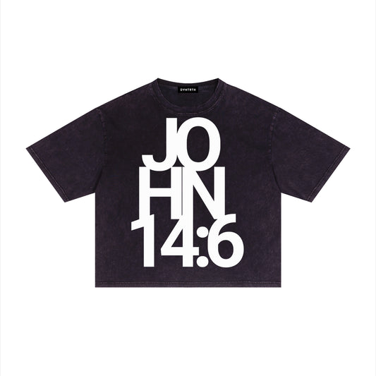 JOHN14:6 | Mineral Wash Boxy Tee