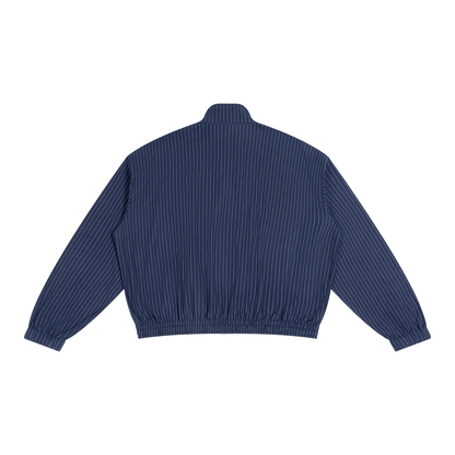 Minimal Striped Full-Zip Track Jacket
