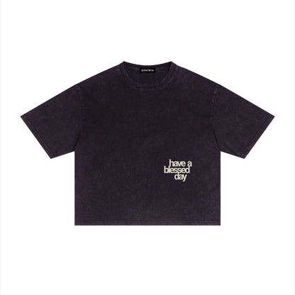 have a blessed day | Mineral Wash Boxy Tee