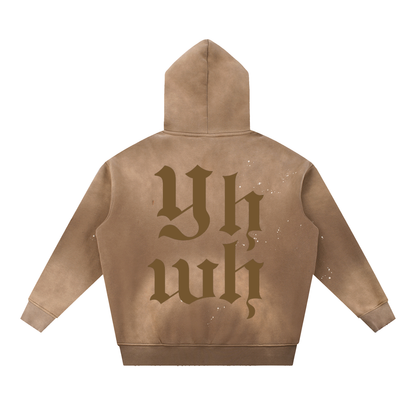 YHWH | Vintage Washed Frayed Hoodie