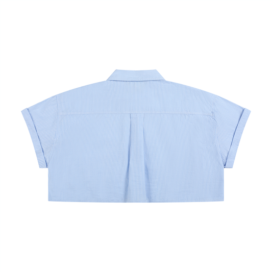 Women’s Striped Boxy Cropped Shirt