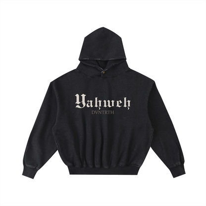Yahweh x DVNTRTH | Frayed Cropped Oversized Hoodie