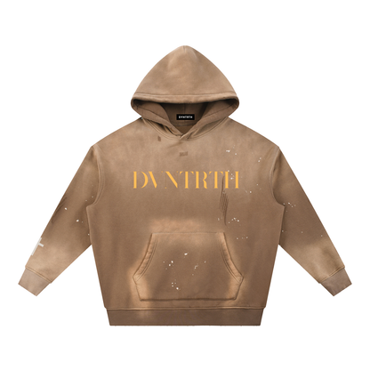 Yellow DVNTRTH | Vintage Washed Frayed Hoodie