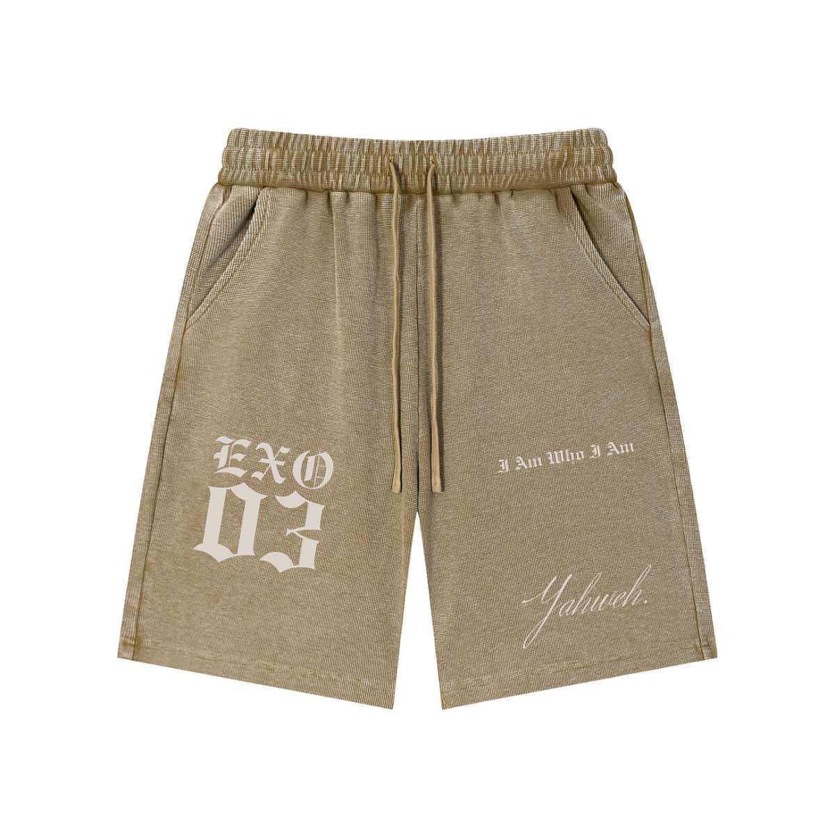 EXO 03 | Mineral Wash Waffle Knit Shorts