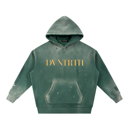 Yellow DVNTRTH | Vintage Washed Frayed Hoodie