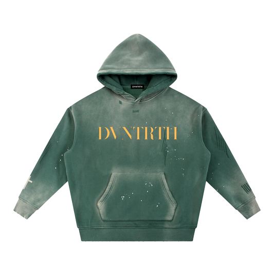 Yellow DVNTRTH | Vintage Washed Frayed Hoodie