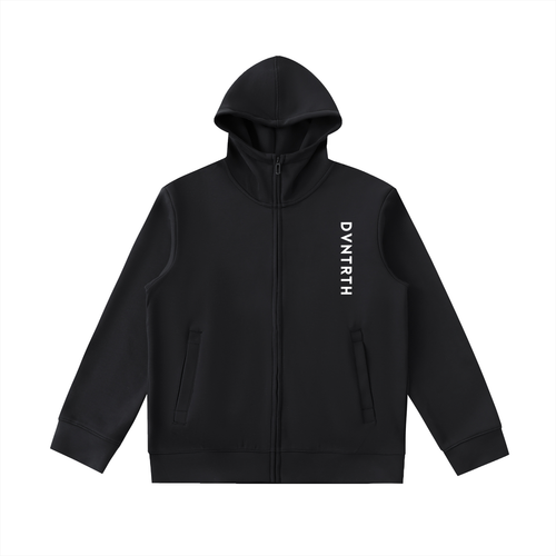 DVNTRTH Vertical | Essential Heavyweight High Neck  Zip-Up Hoodie