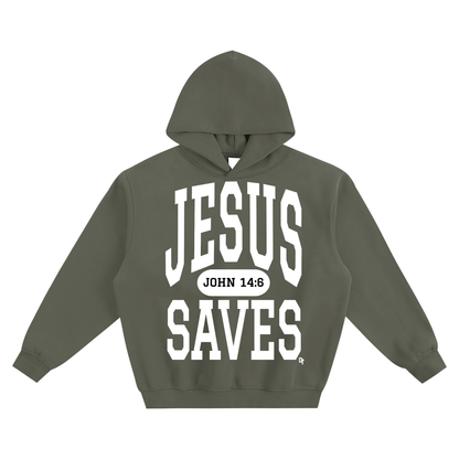 JESUS SAVES Classic | Boxy Hoodie