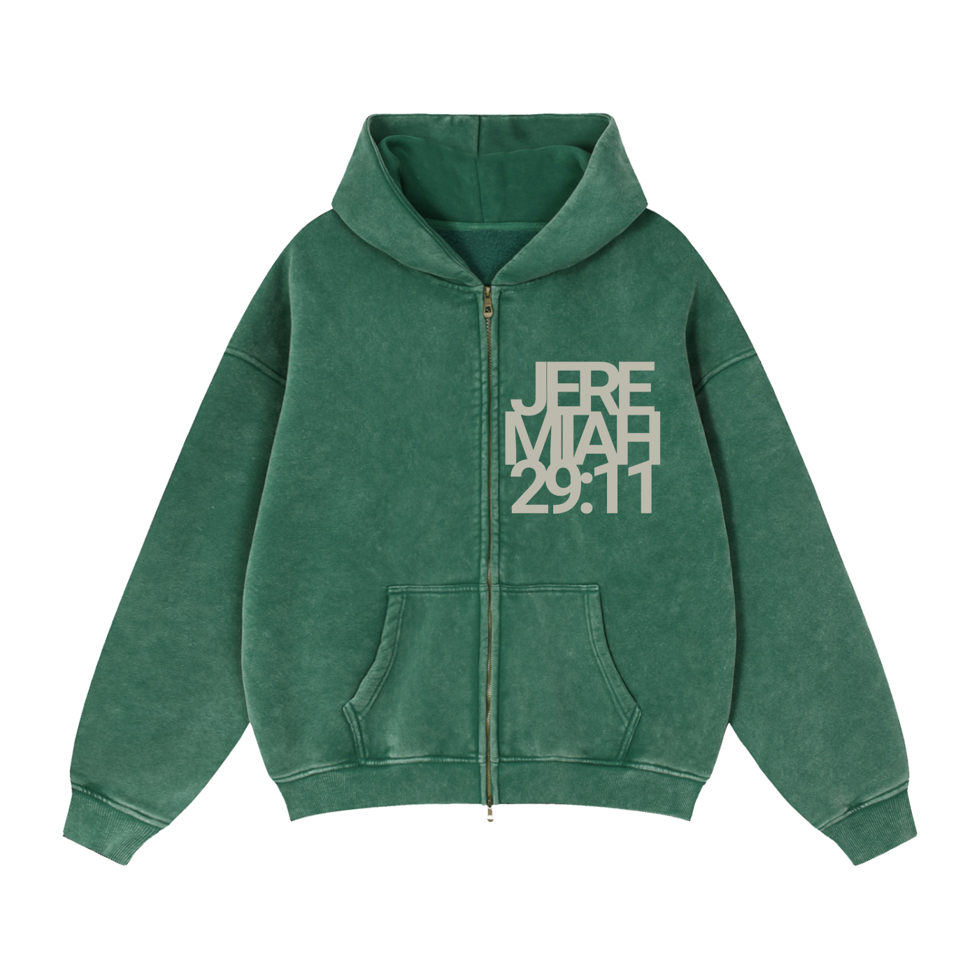 Jeremiah 29:11 | Vintage Zip Boxy Hoodie