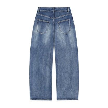 Sun Fade Washed Wide Leg Denim