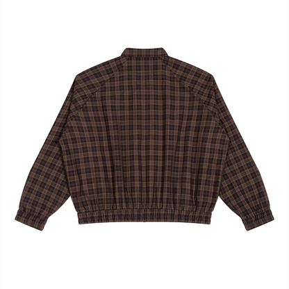 Unisex Plaid Full-Zip Track Jacket