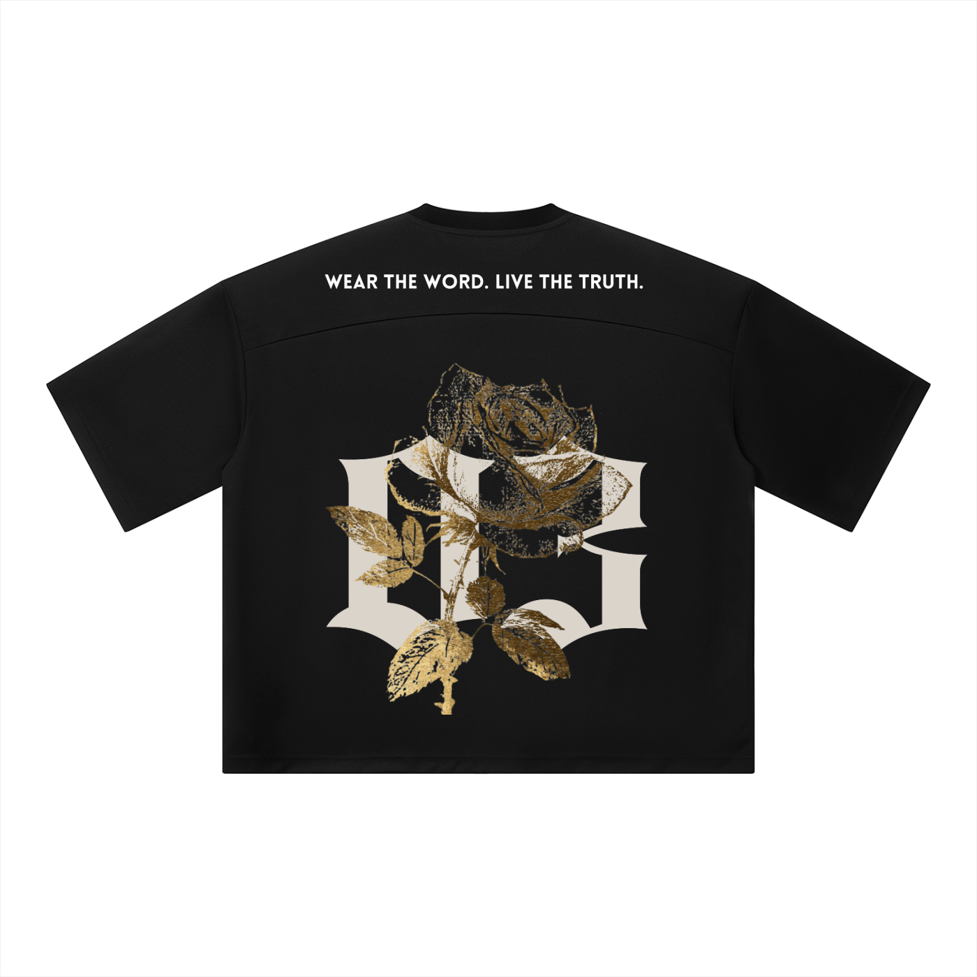 Exodus x Yahweh Boxy Mesh Crewneck Tee