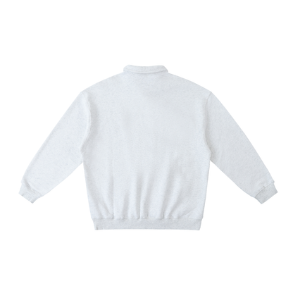 Minimal Polo-Collar Sweatshirt