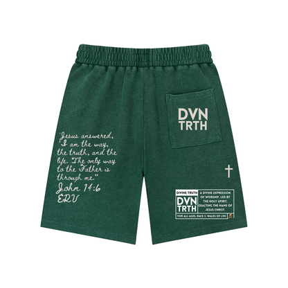 Static Flower x John 14:6 | Mineral Wash Waffle Knit Shorts