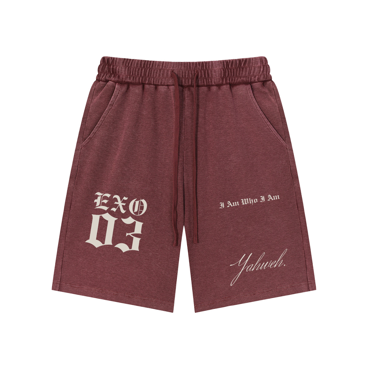 EXO 03 | Mineral Wash Waffle Knit Shorts