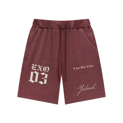EXO 03 | Mineral Wash Waffle Knit Shorts