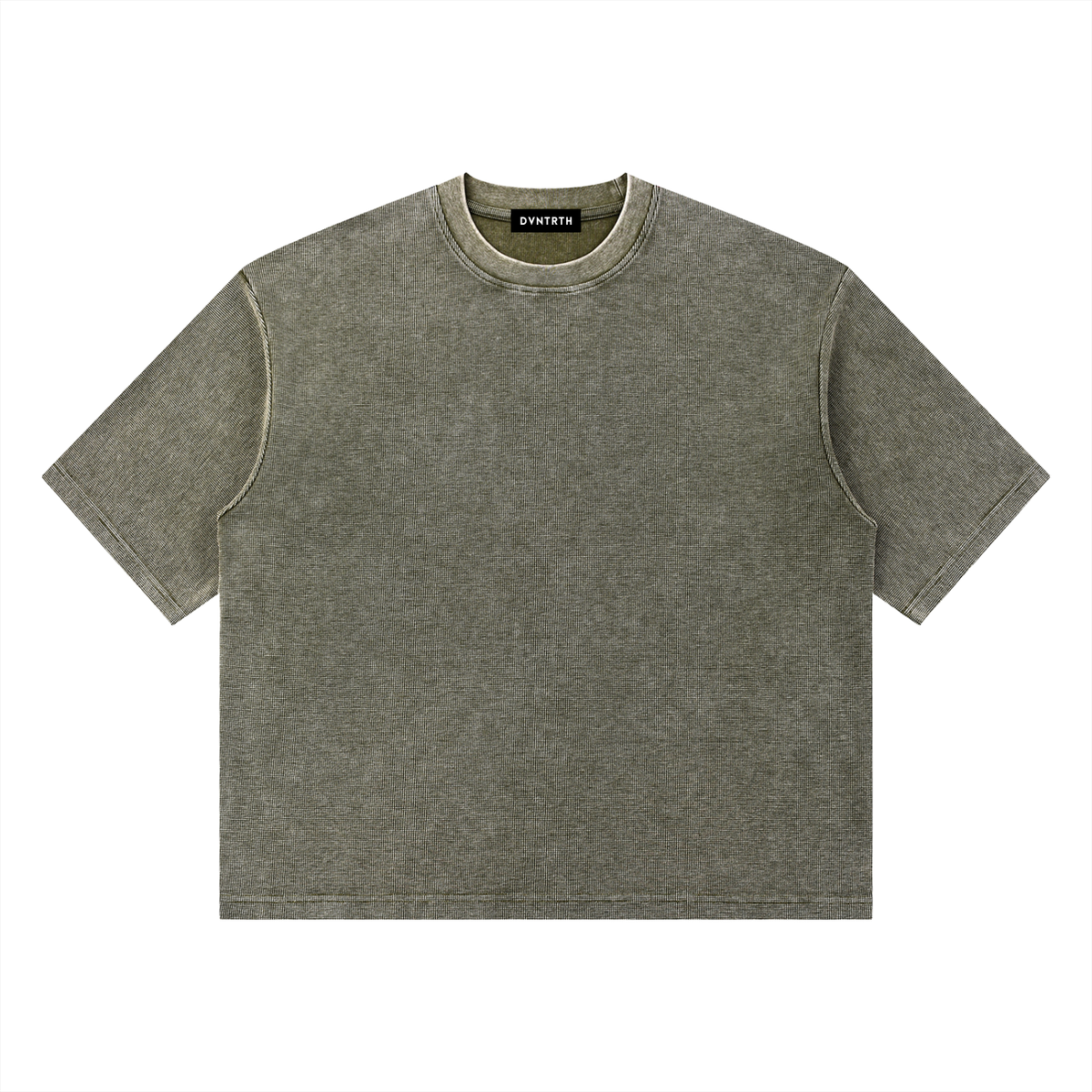 Minimal Wash Waffle Boxy Tee