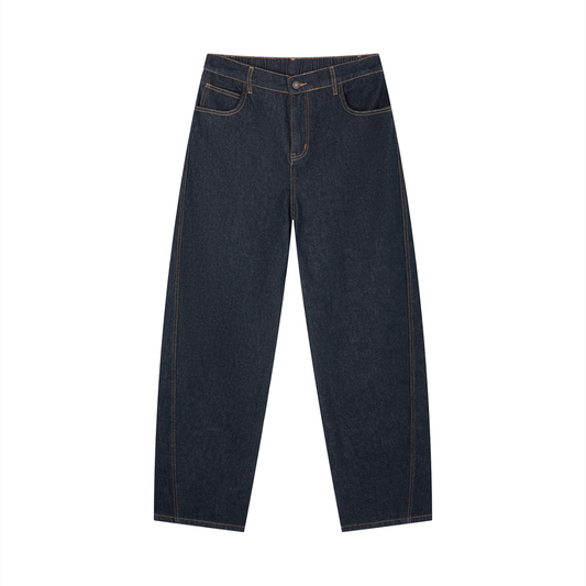 Men's Vintage Wash Barrel Leg Denim