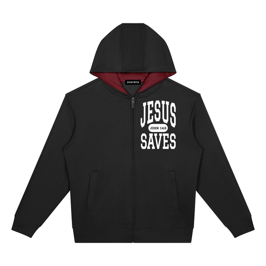 JESUS SAVES Classic | Drop Shoulder Full Zip Hoodie