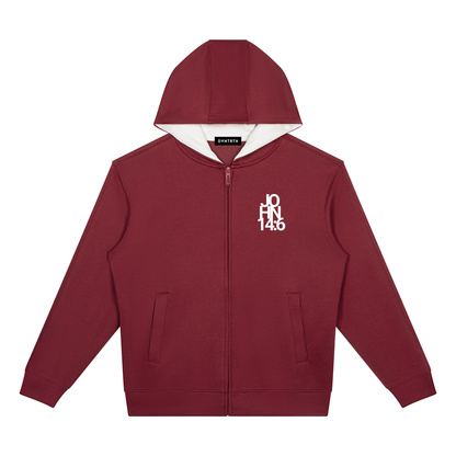 JOHN14:6 | Drop Shoulder Full Zip Hoodie