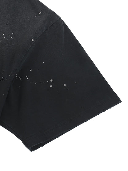 Lighter YHWH Frayed Sunfade Paint Splatter Tee