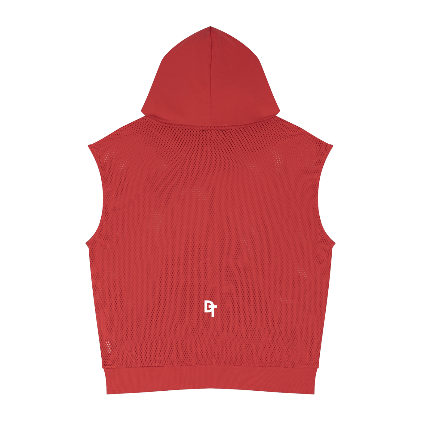 Unisex Panel Mesh Sleeveless Hoodie