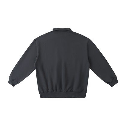 Minimal Polo-Collar Sweatshirt