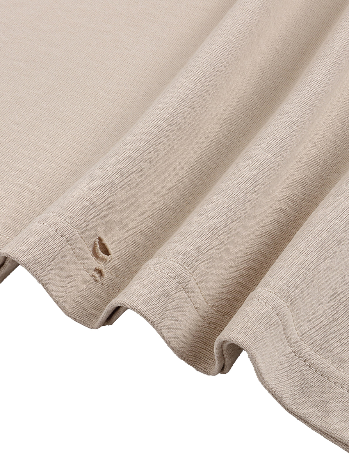Classic Cut-Holes Frayed Boxy Tee