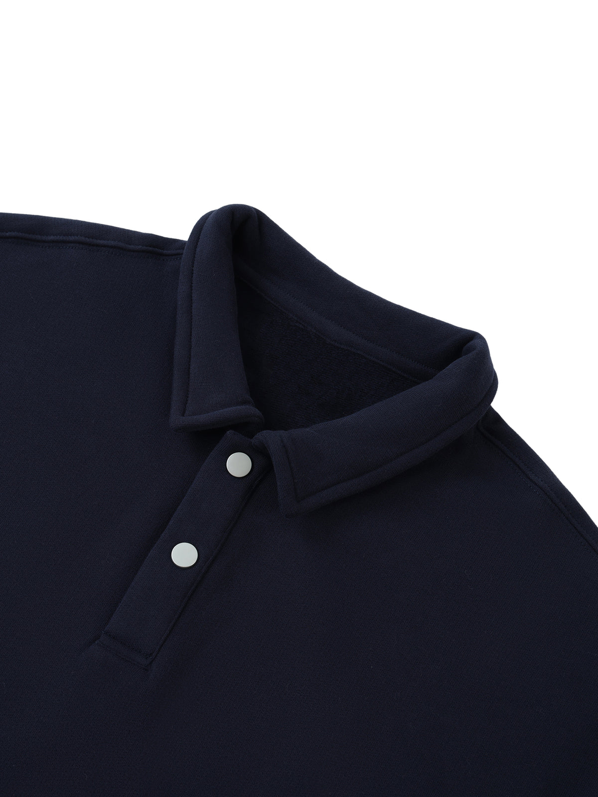 Minimal Polo-Collar Sweatshirt