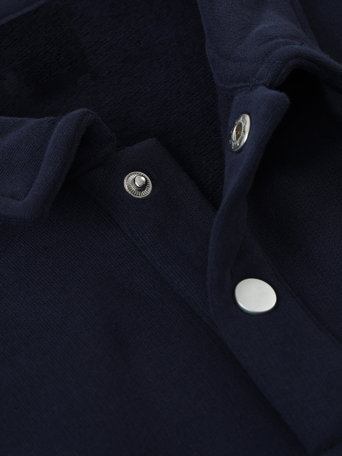 Minimal Polo-Collar Sweatshirt
