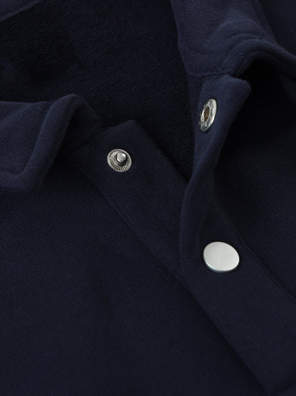 Minimal Polo-Collar Sweatshirt