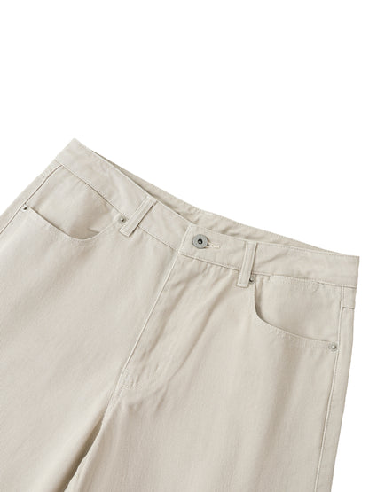 Essential Cotton Straight-Leg Pants