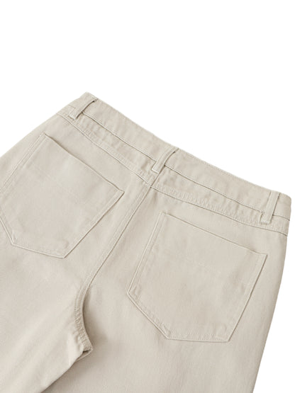 Essential Cotton Straight-Leg Pants
