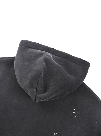 YHWH | Vintage Washed Frayed Hoodie