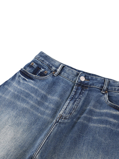 Sun Fade Washed Wide Leg Denim