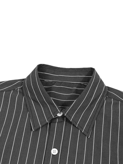 JESUS SAVES Classic | Striped Boxy Button-Up Shirt