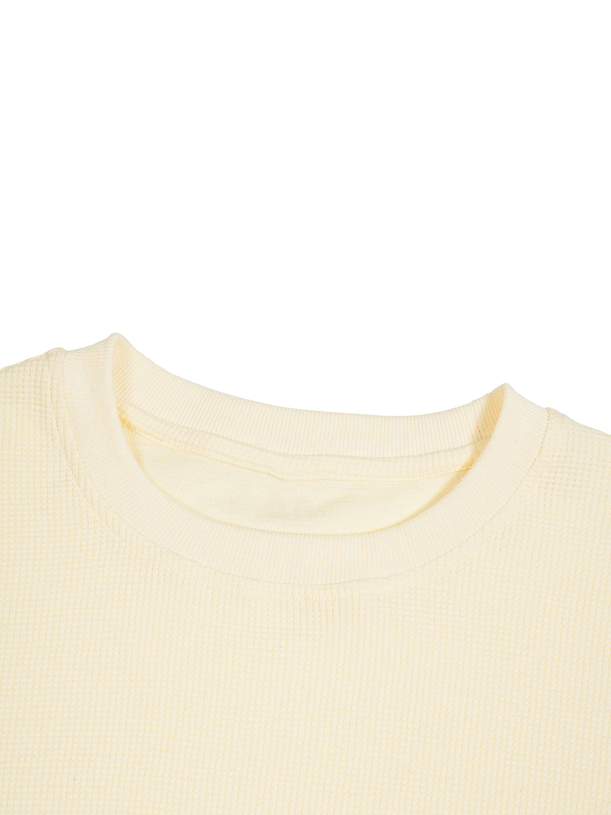 Minimal Waffle Raw Edge Tee