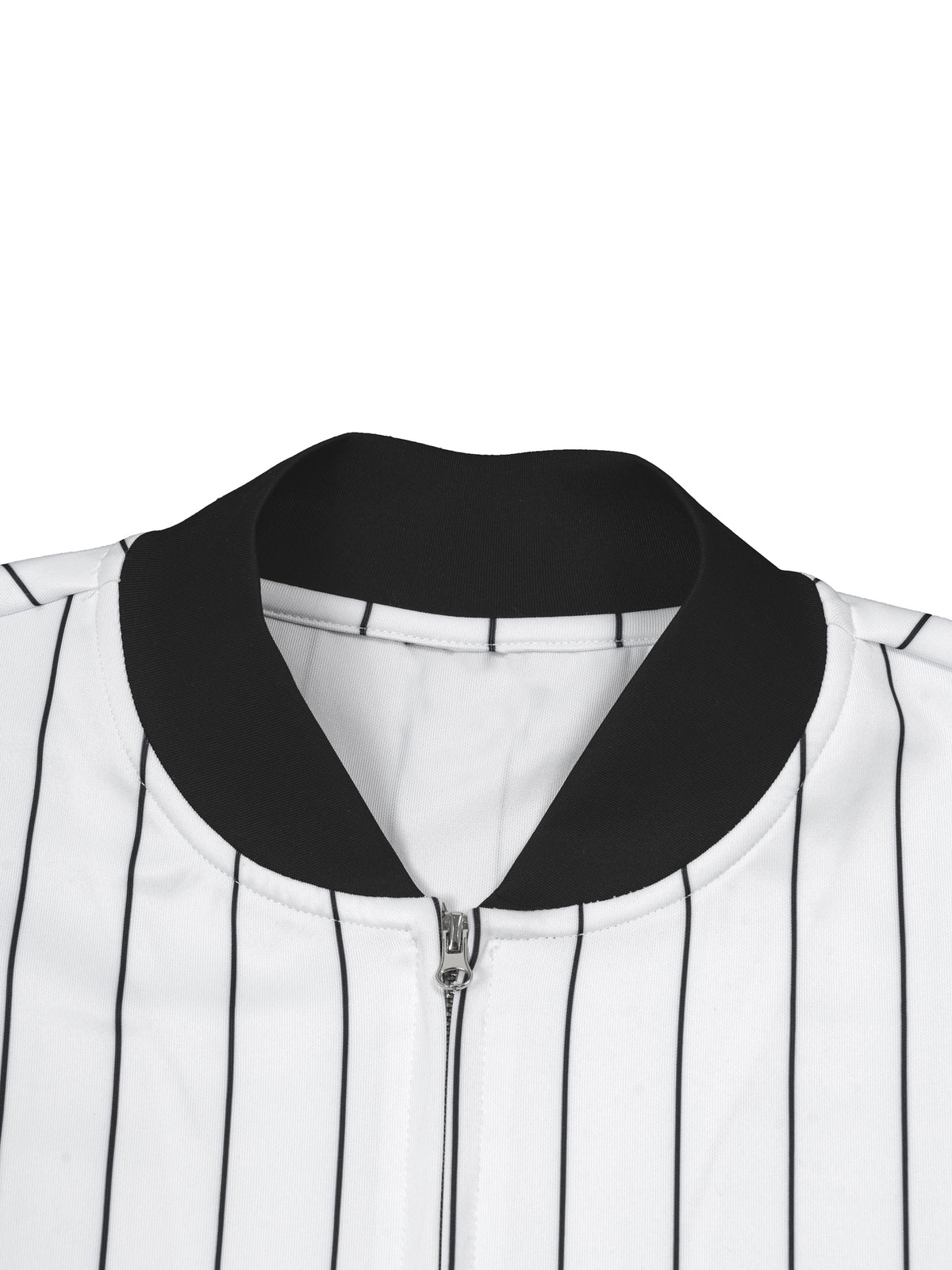 JESUS SAVES Classic | Striped Full-Zip Baseball Jersey