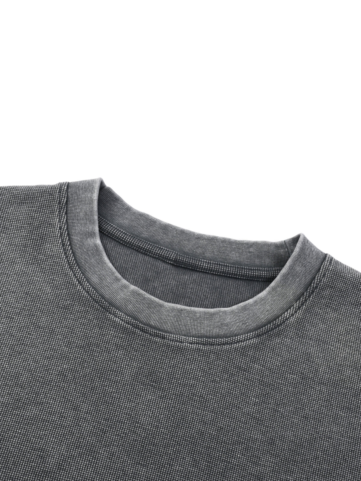 Minimal Wash Waffle Boxy Tee