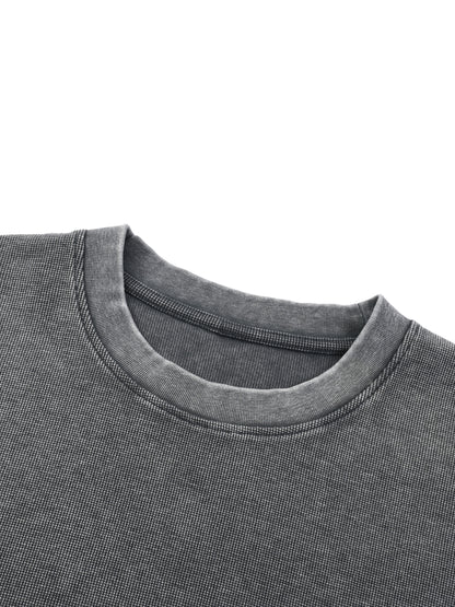 Minimal Wash Waffle Boxy Tee